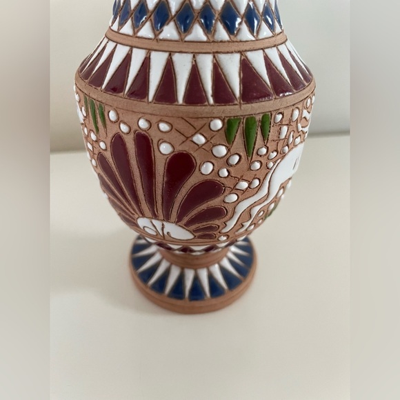 Handcrafted Greek Mythology Multicolor Pottery Home Decor Vase - Picture 7 of 13